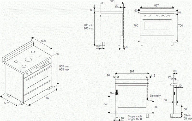 AMS95IND61CNE Bertazzoni afbeelding 2