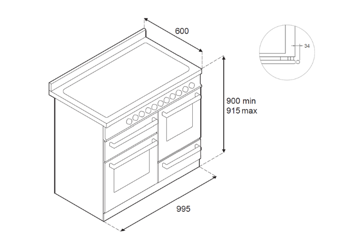 HER105I3ENET2 Bertazzoni afbeelding 2