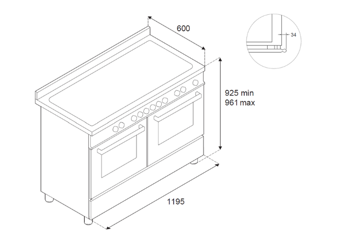 Bertazzoni fornuis  HER125I2EAVT2 afbeelding 4