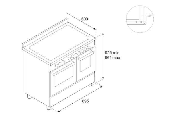 HER96L2ENET2 Bertazzoni afbeelding 2