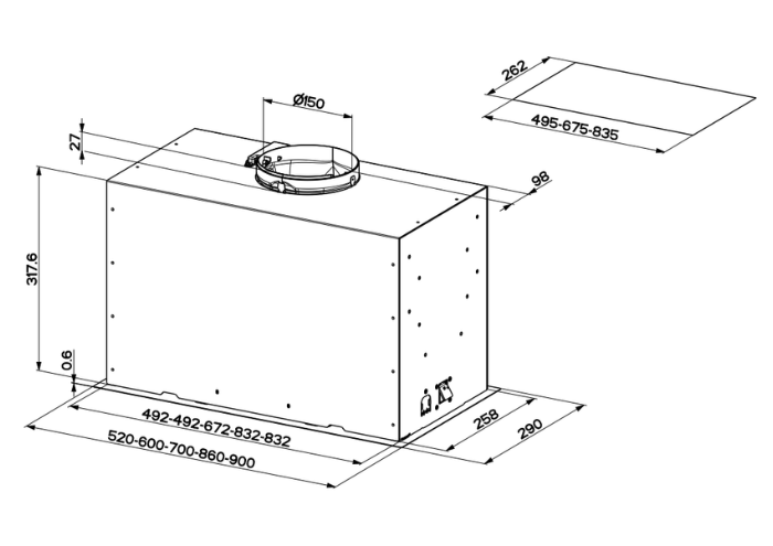 KIN70MOD1XB-2 Bertazzoni afbeelding 2
