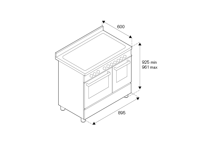 MAS95I2EXT2 Bertazzoni afbeelding 2
