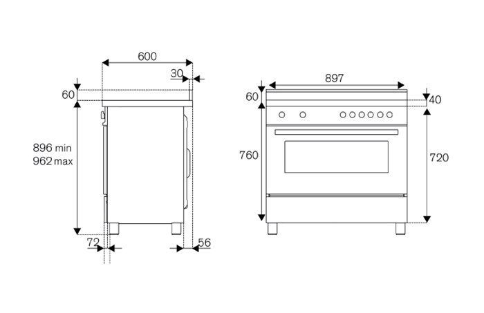 Bertazzoni fornuis MPL95I1ENNE afbeelding 3