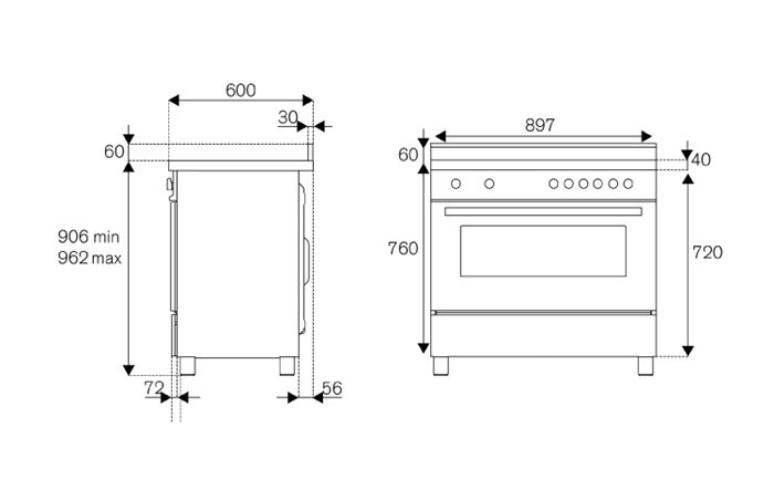 MPL95I1EXT2 Bertazzoni afbeelding 2