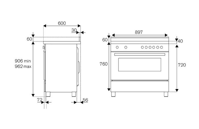 Bertazzoni fornuis  MPL95I1EXV afbeelding 4