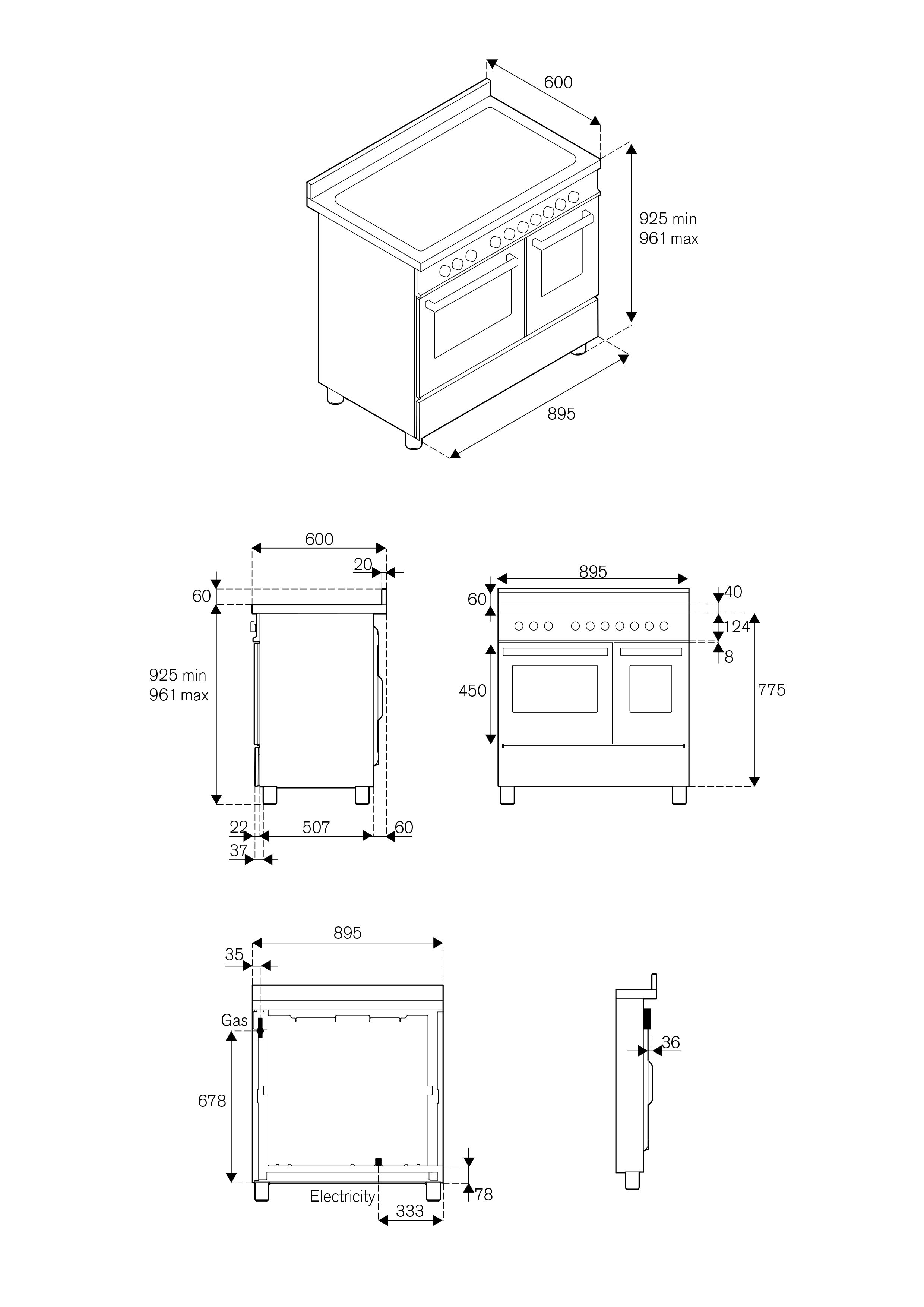 PRO96L2EBIT2 Bertazzoni afbeelding 2