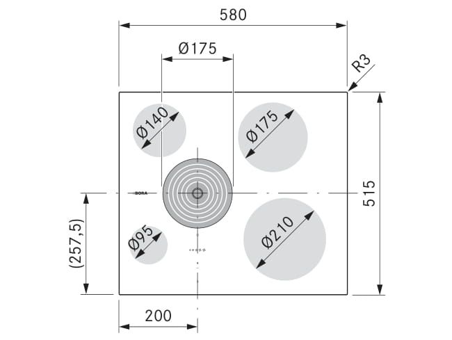 Bora E60NUA11 inbouw kookplaat afbeelding 5