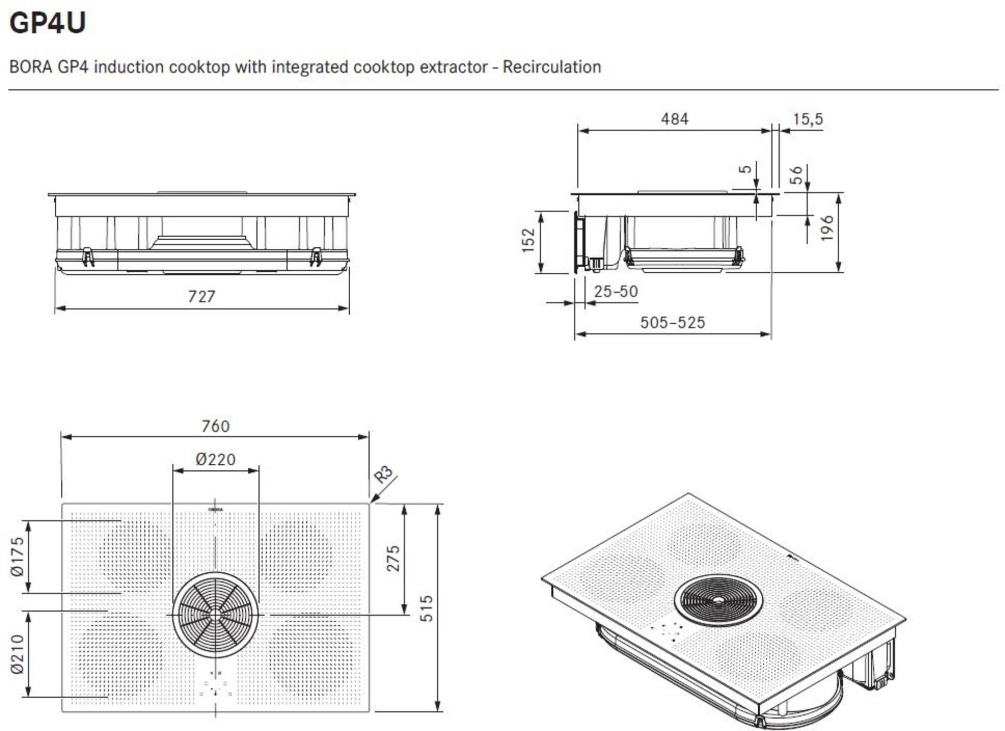 Bora kookplaat GP4U afbeelding 3