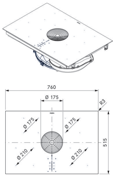 Bora kookplaat inbouw PURA2R afbeelding 4