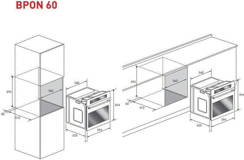 Boretti oven BPON60ZWGL afbeelding 3