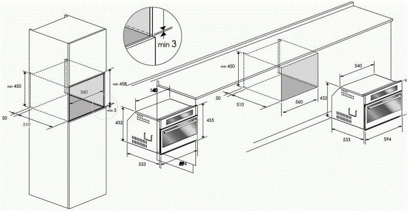 Boretti oven inbouw BPSN45IX afbeelding 4