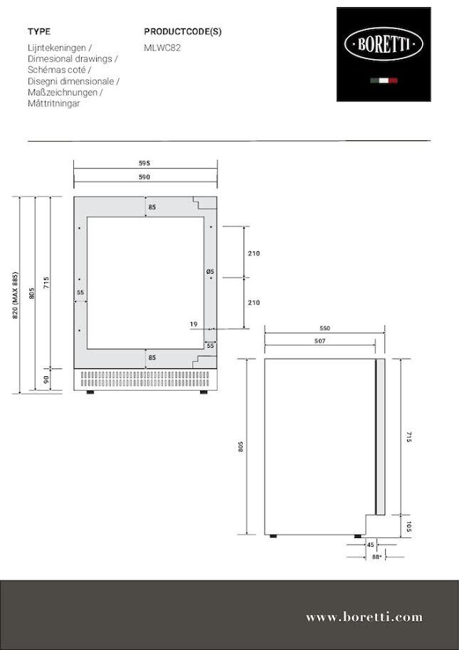 Boretti MLWC82 inbouw wijnkast afbeelding 5