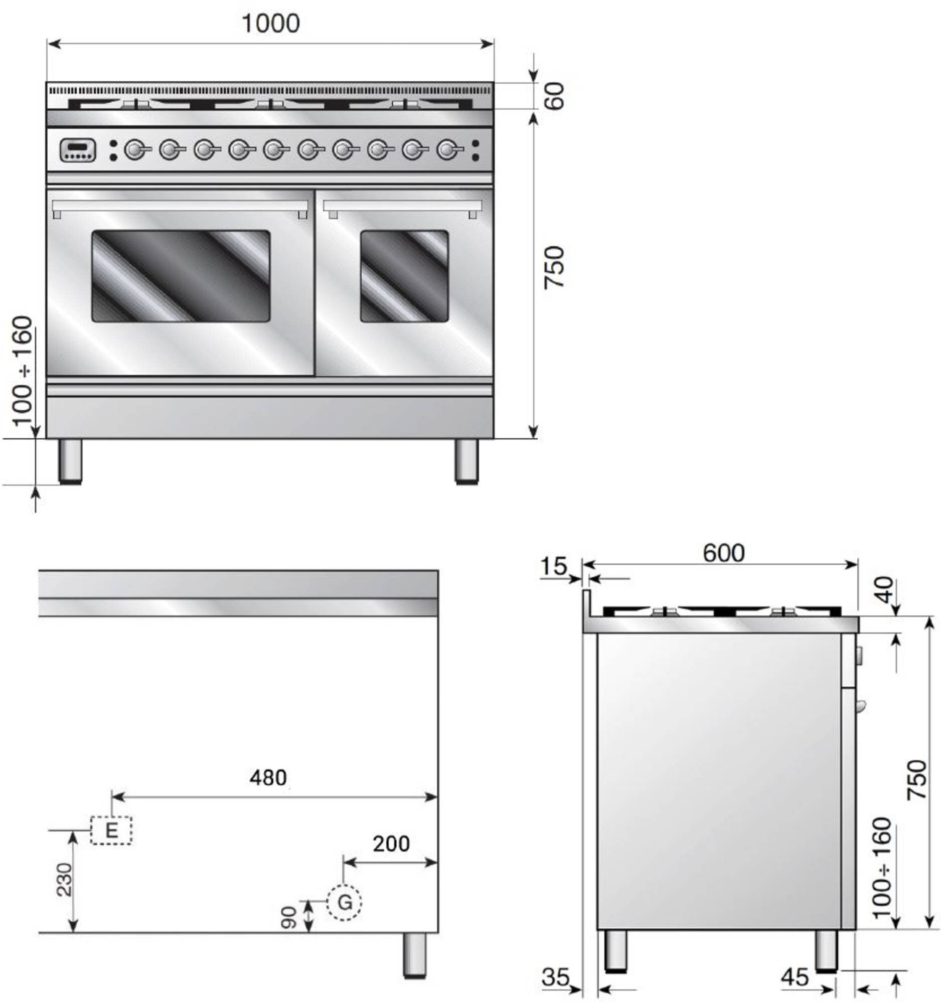 Boretti fornuis VFPN104MRB afbeelding 3