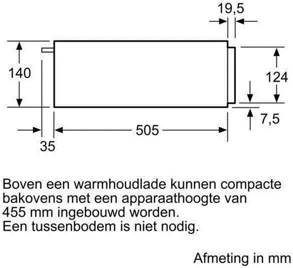 Bosch BIC510NS0  warmhoudlade afbeelding 5
