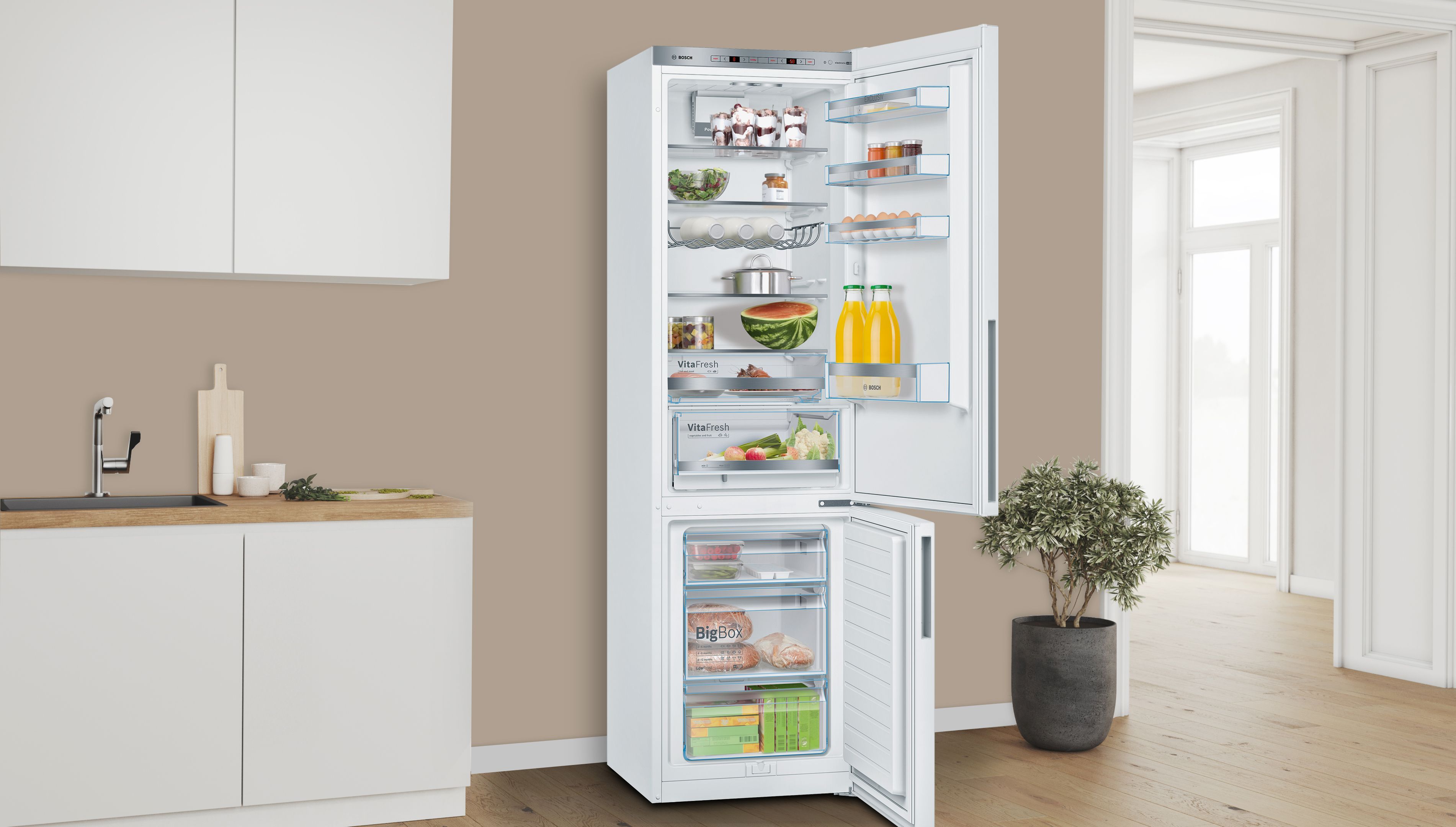 Bosch KGE39AWCA vrijstaand koelkast afbeelding 5