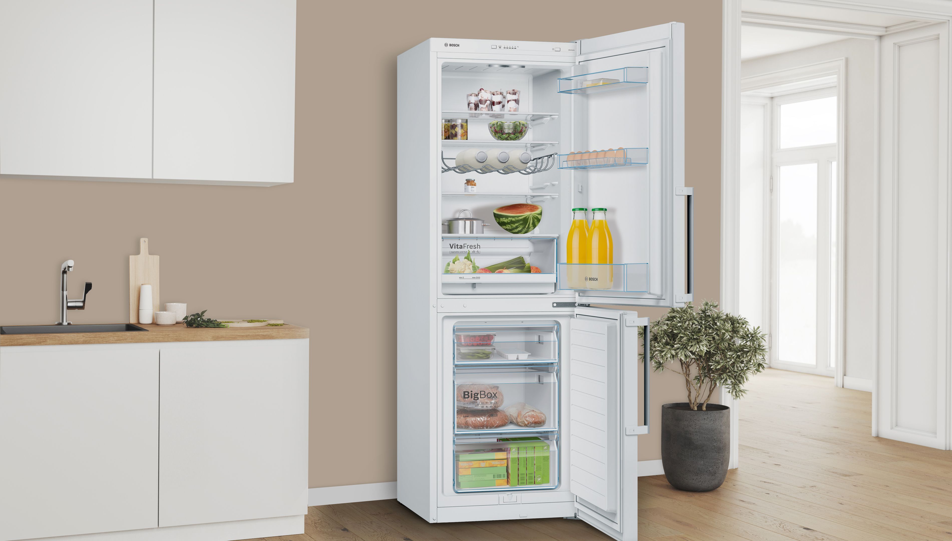 Bosch KGN33NWEB vrijstaand koelkast afbeelding 5