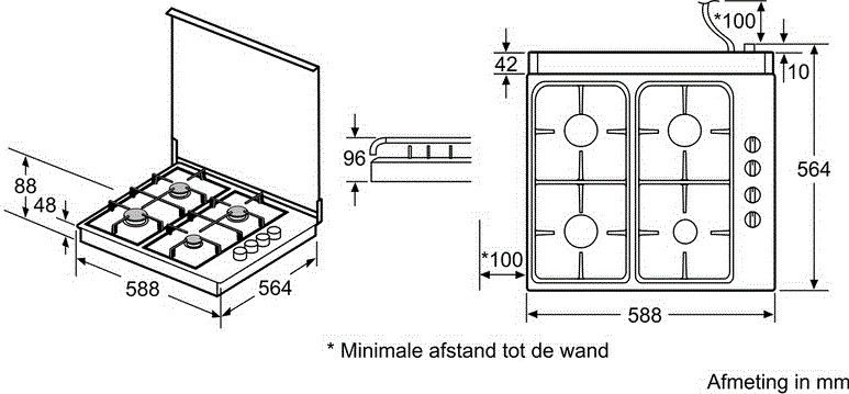 Bosch PBP0C2B80N vrijstaand kookplaat afbeelding 5