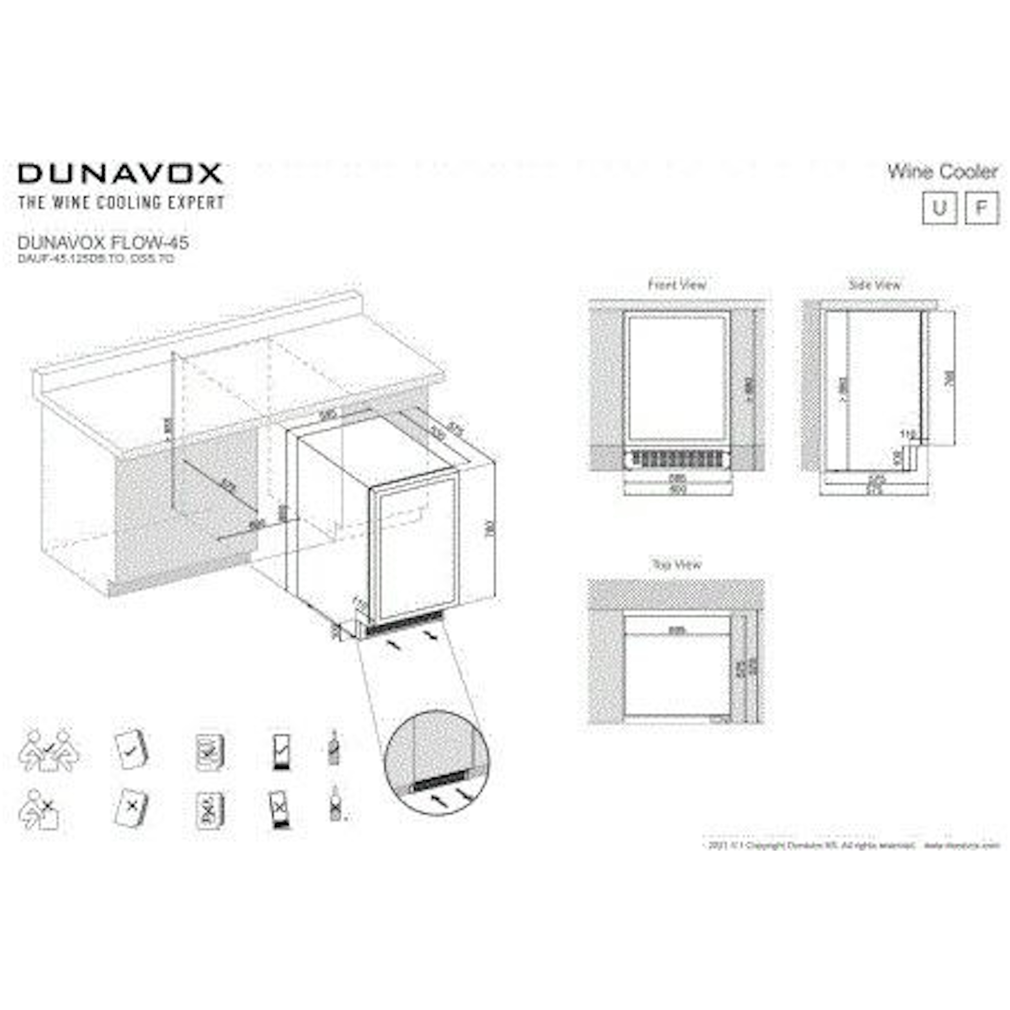 Dunavox wijnkast DAUF-45.125DB.TO afbeelding 3