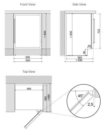 Dunavox wijnkast DAUF 46 138SS afbeelding 3