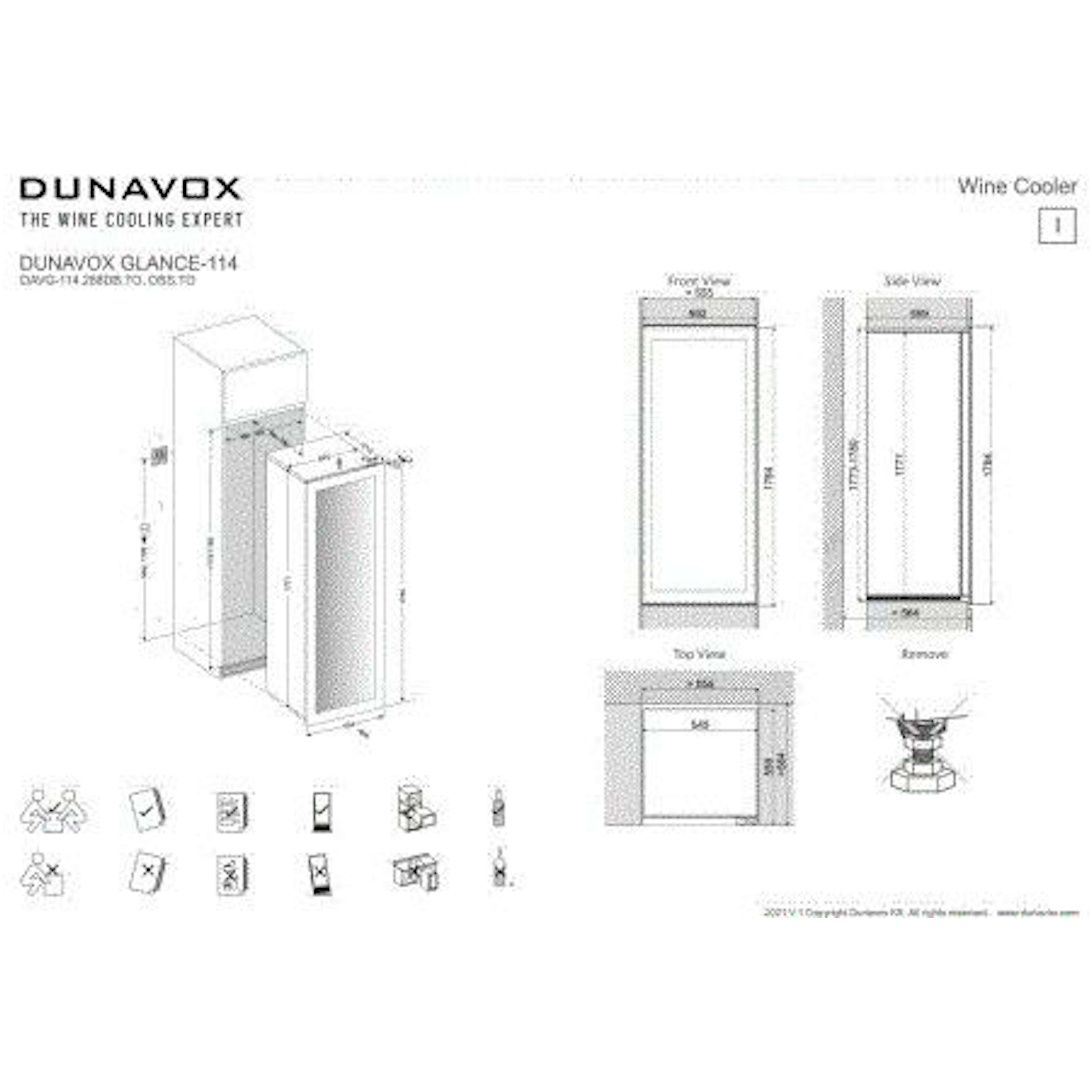 Dunavox wijnkast DAVG-114.288DSS.TO afbeelding 3