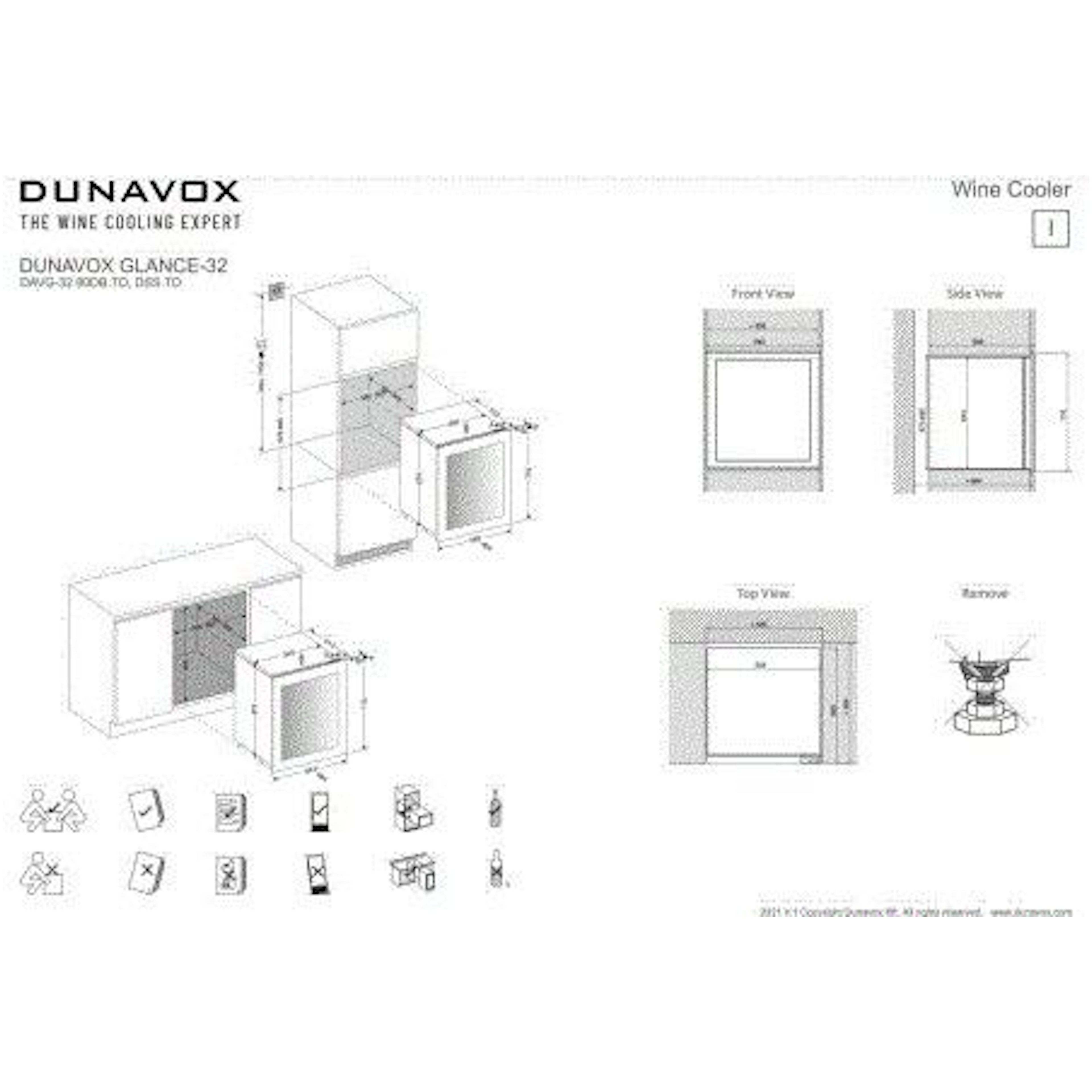Dunavox wijnkast DAVG-32.80DSS.TO afbeelding 3