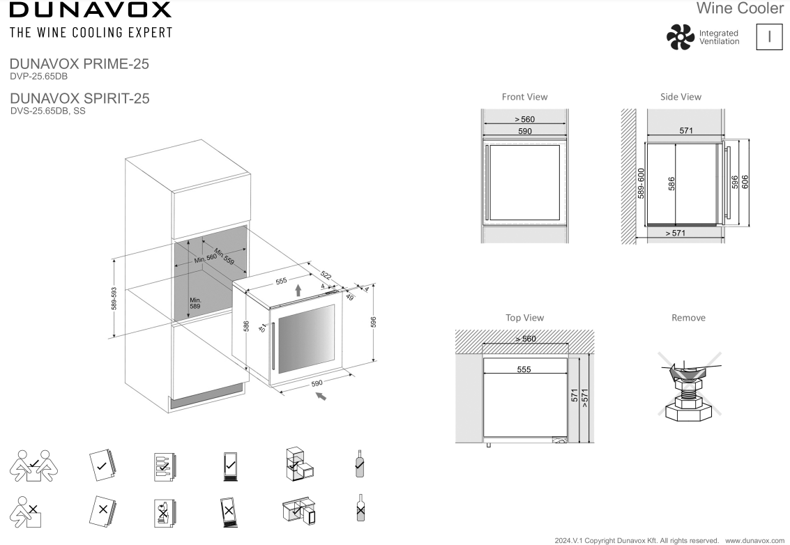 Dunavox DVS 25 65DSS inbouw wijnkast afbeelding 5