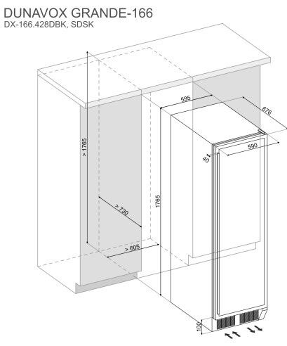 Dunavox DX 166 428DBK vrijstaand wijnkast afbeelding 5