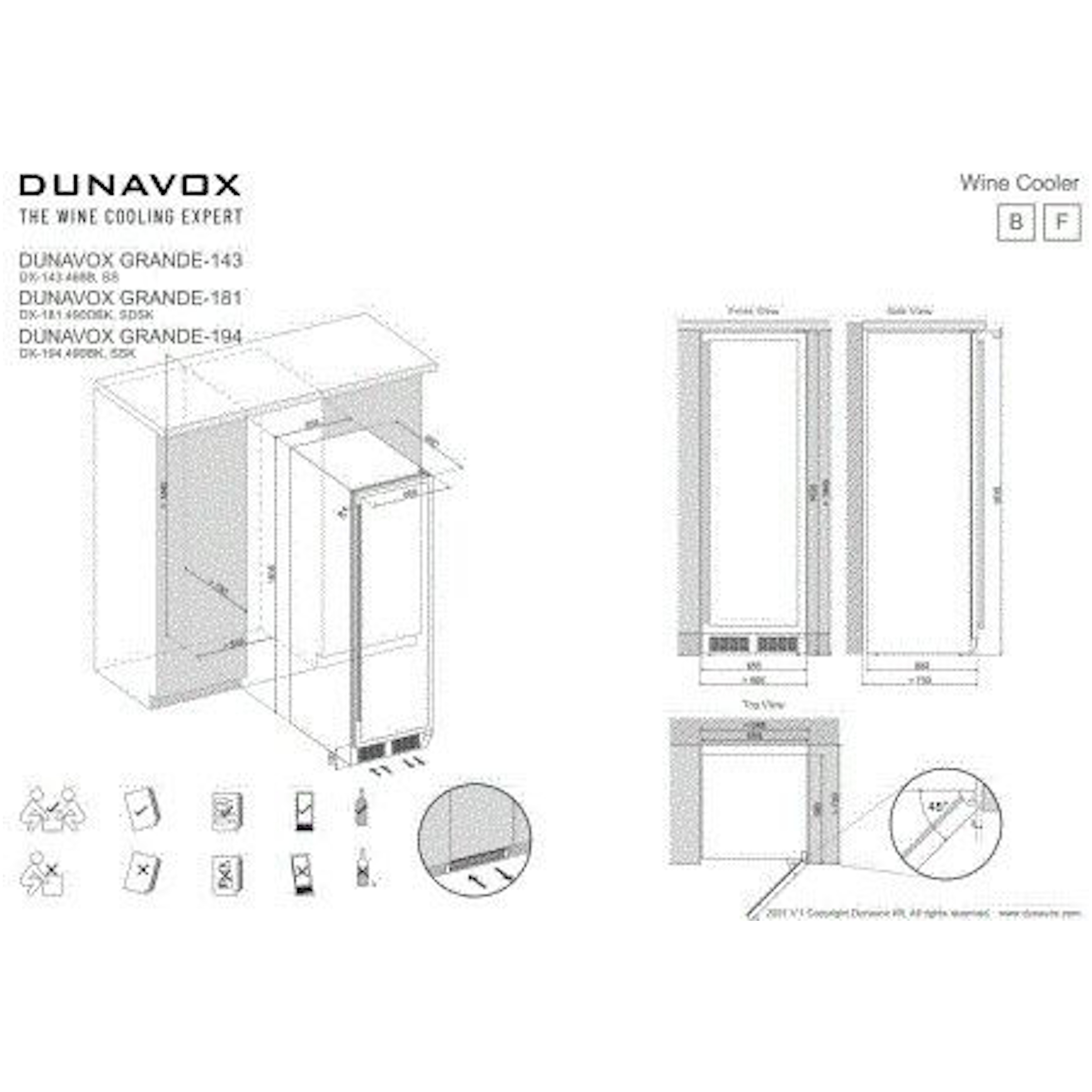 Dunavox wijnkast inbouw DX-194.490SSK afbeelding 4