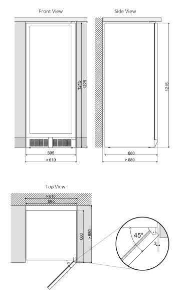Dunavox wijnkast vrijstaand DX 58 258DB afbeelding 4