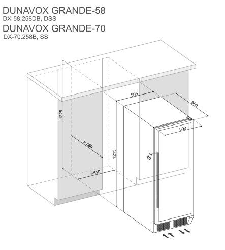 Dunavox DX 58 258DSS vrijstaand wijnkast afbeelding 5