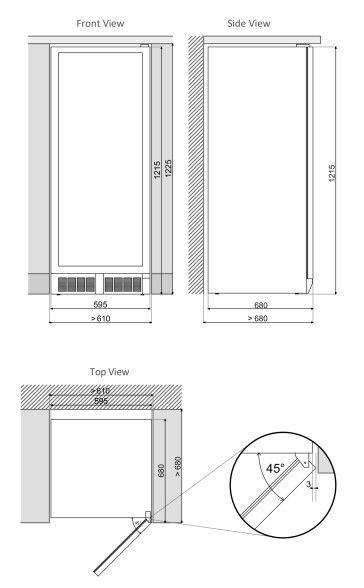 Dunavox wijnkast vrijstaand DX 70 258B afbeelding 4