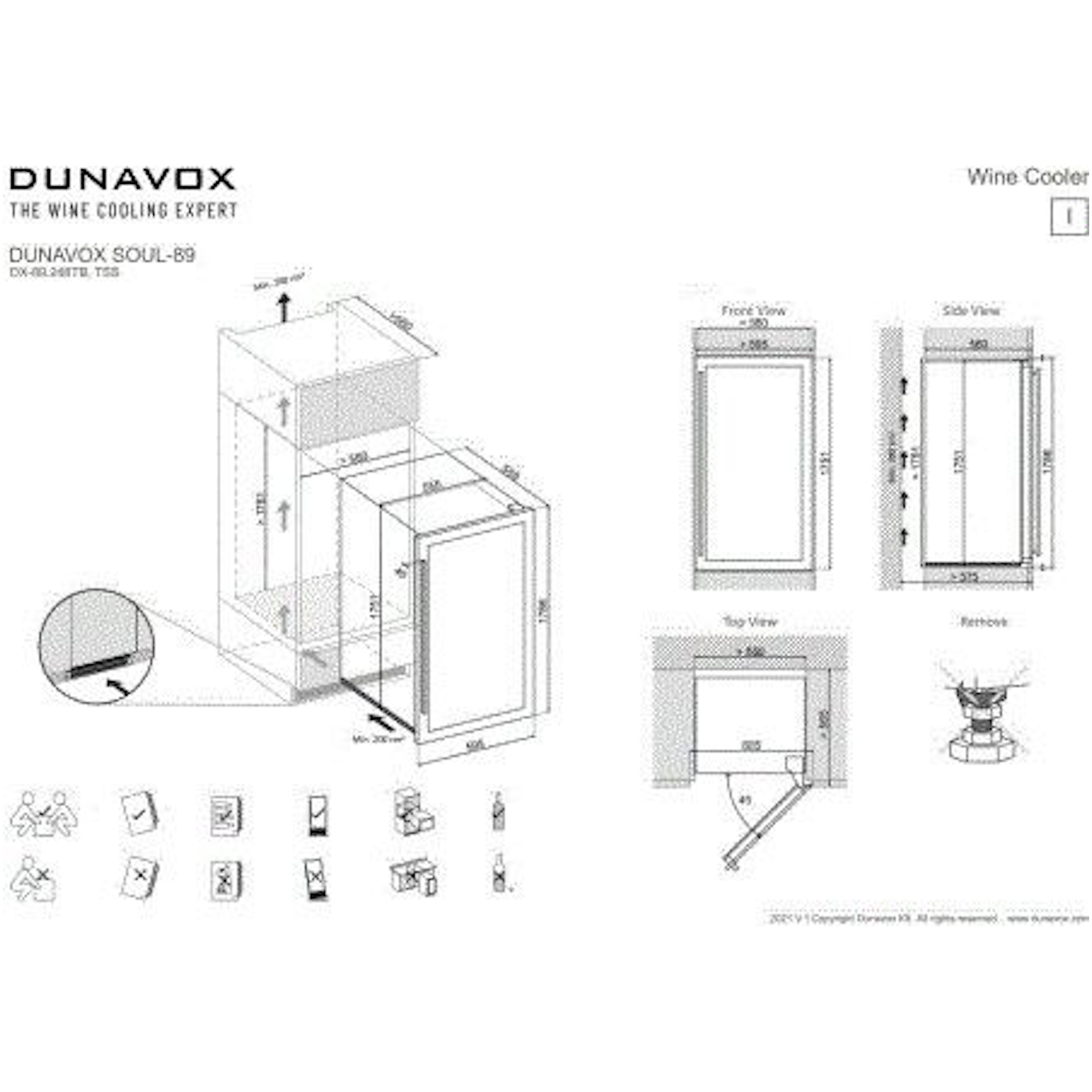 Dunavox wijnkast DX-89.246TB afbeelding 3