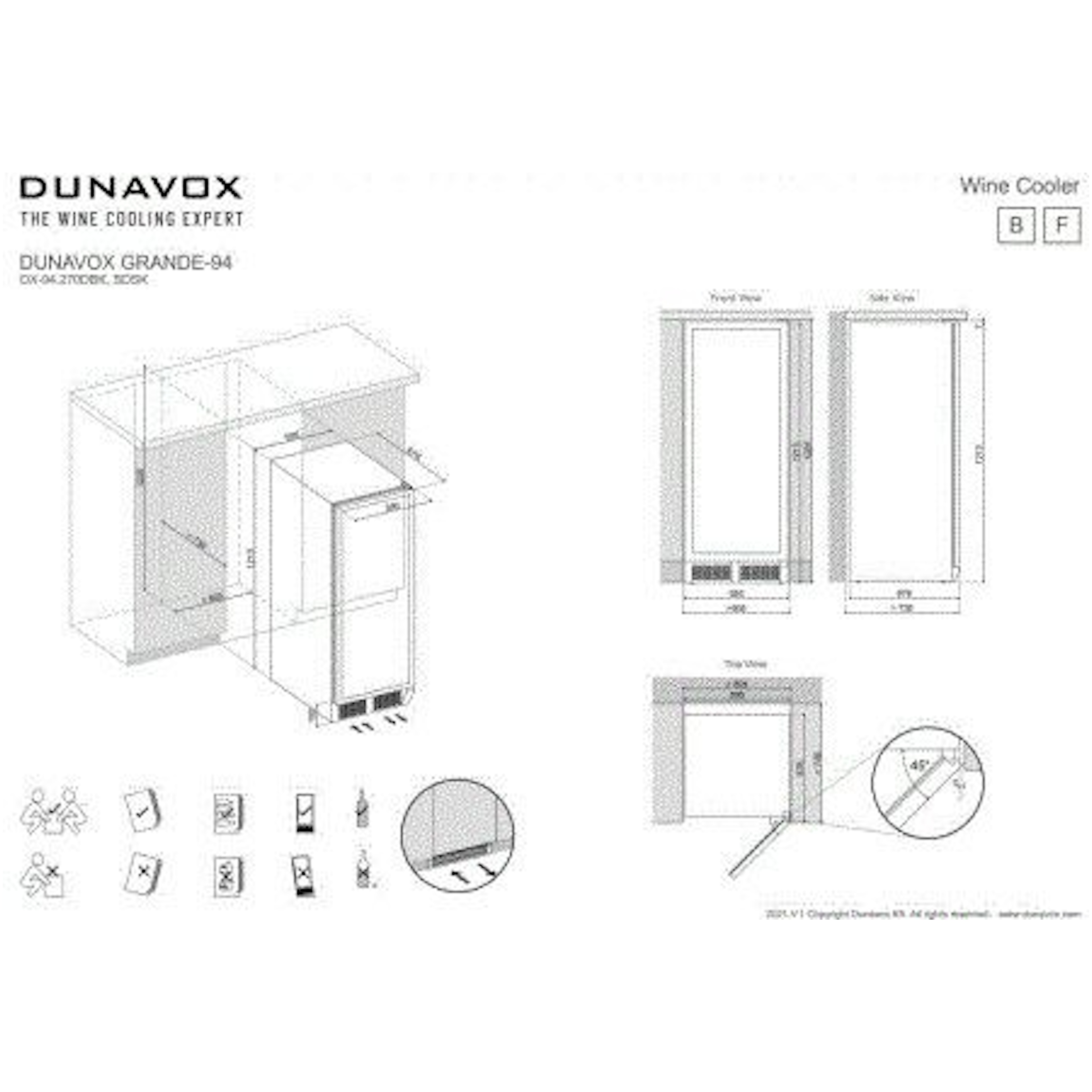 Dunavox wijnkast DX-94.270SDSK afbeelding 3