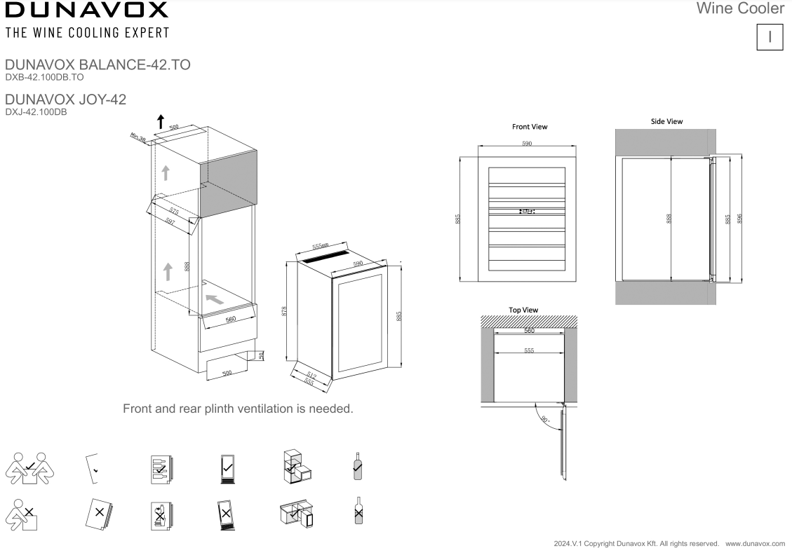 Dunavox wijnkast DXJ 42 100DB afbeelding 3