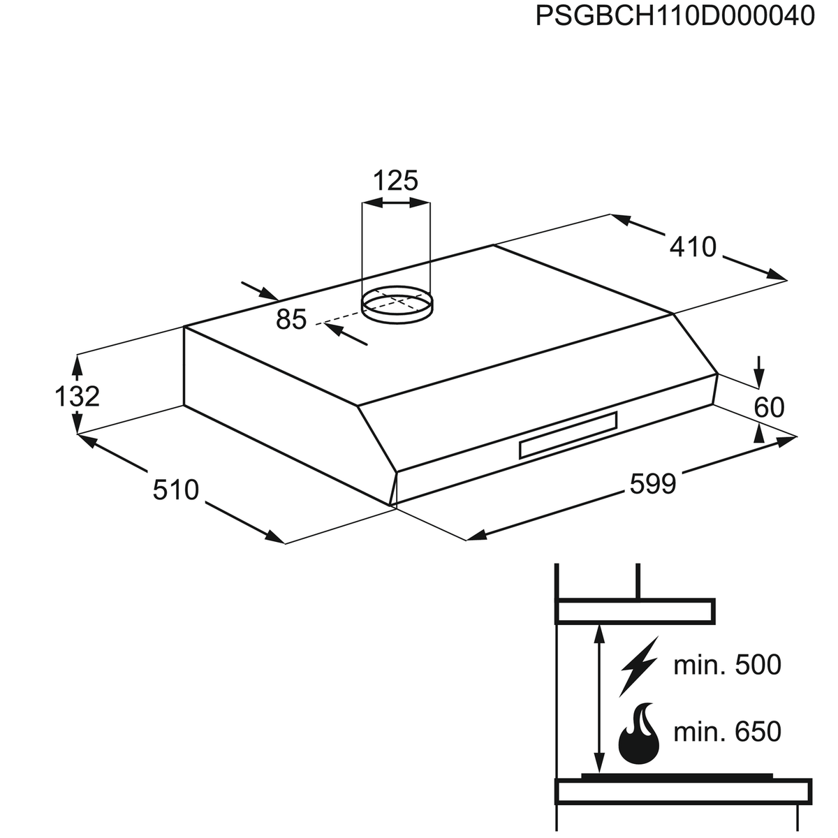 Electrolux EFU216W  afzuigkap afbeelding 5