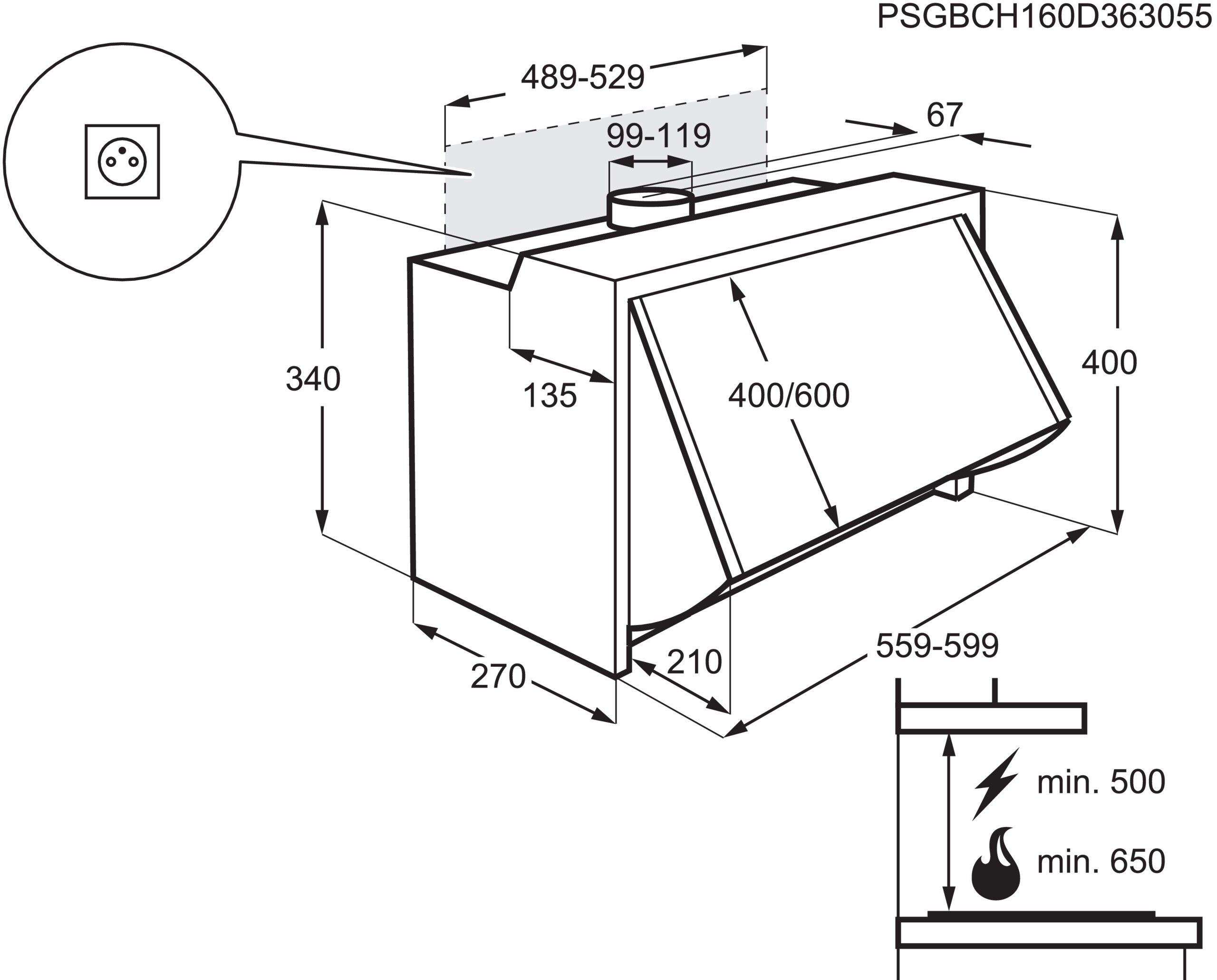 Electrolux LFE216S  afzuigkap afbeelding 5