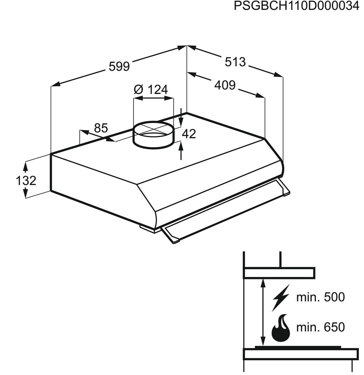 Electrolux afzuigkap  LFU226X afbeelding 4