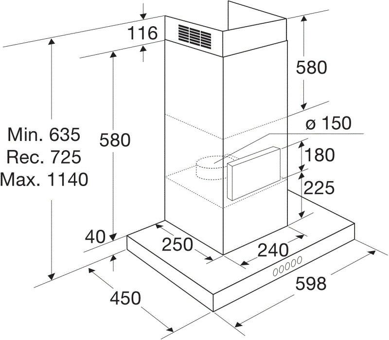 Etna AB661RVS  afzuigkap afbeelding 5