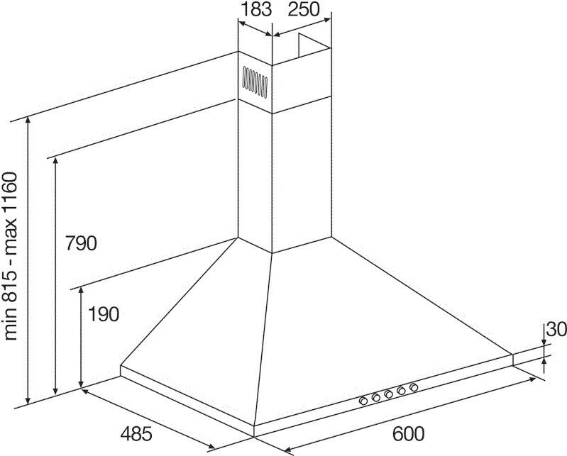 Etna afzuigkap  AP260RVS afbeelding 4