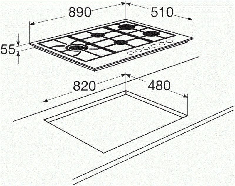 Etna kookplaat KGF889RVSA afbeelding 3