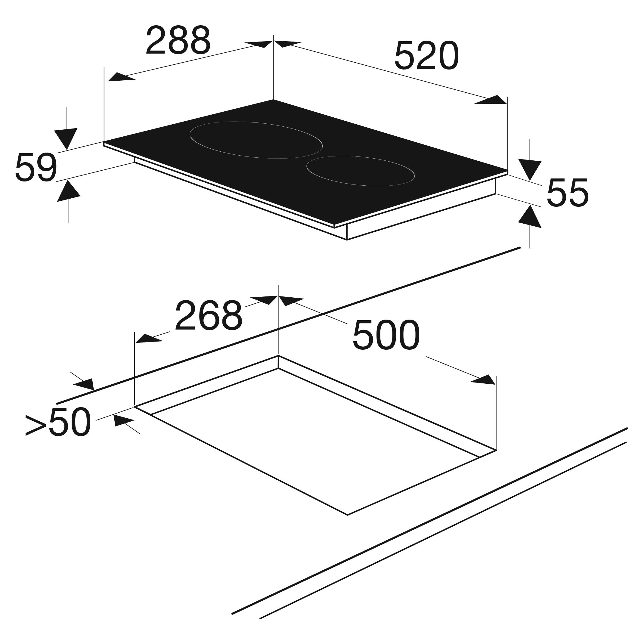 Etna KI129ZT inbouw kookplaat afbeelding 5