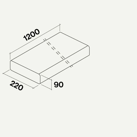 AFVOER, PLATTE BUIS 220X90 L=1,2 MT Falmec afbeelding 2