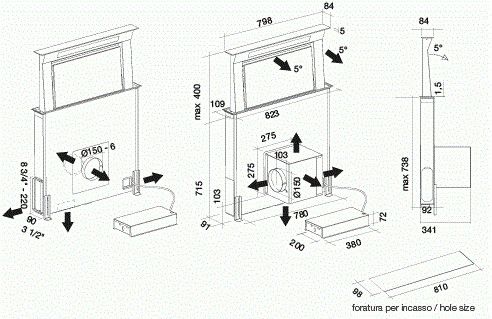 DOWN120D3BL Falmec afbeelding 2