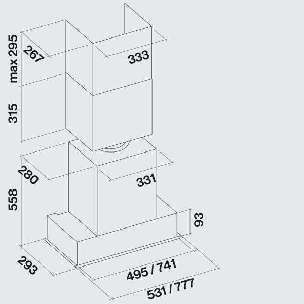Falmec afzuigkap GRINCPLUS70N afbeelding 3