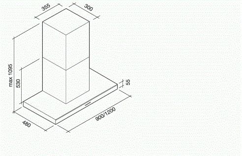 LUMIN90W3BL Falmec afbeelding 2