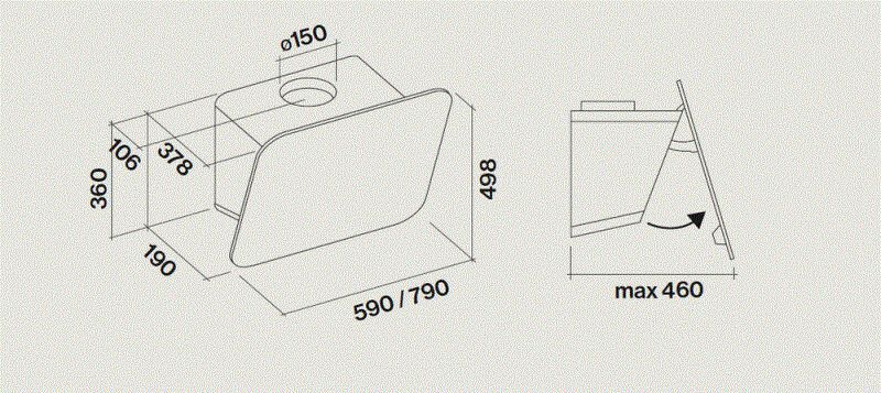 Falmec afzuigkap  TAB80W afbeelding 4