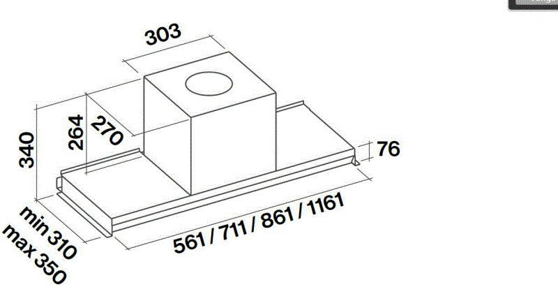 VIRGO60W3BL Falmec afbeelding 2