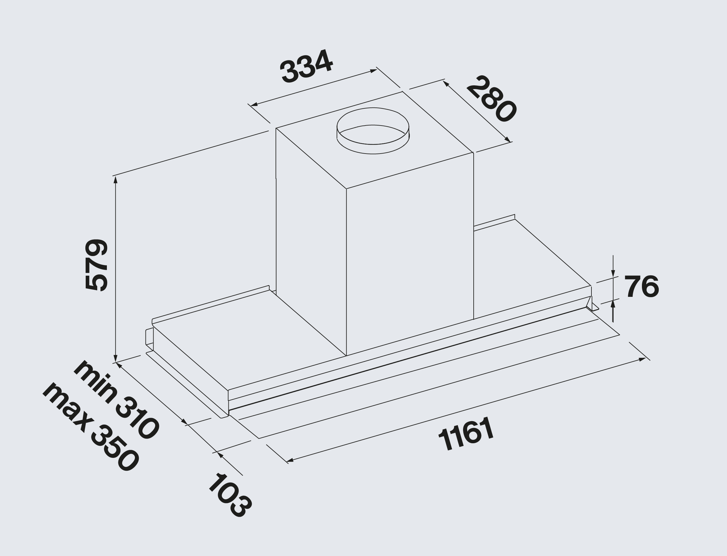 VIRGOTOUCH120NBL Falmec afbeelding 2