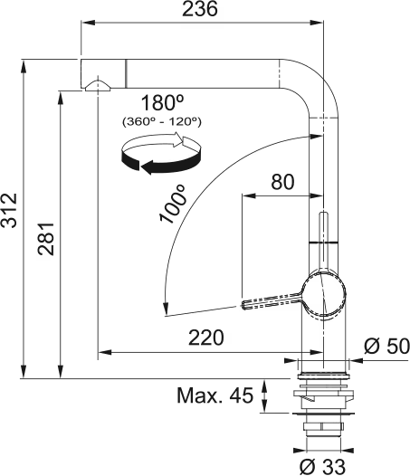 Franke 1150669768  keukenkraan afbeelding 5