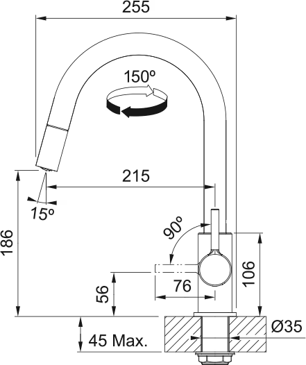 Franke 115.0693.229  keukenkraan afbeelding 5